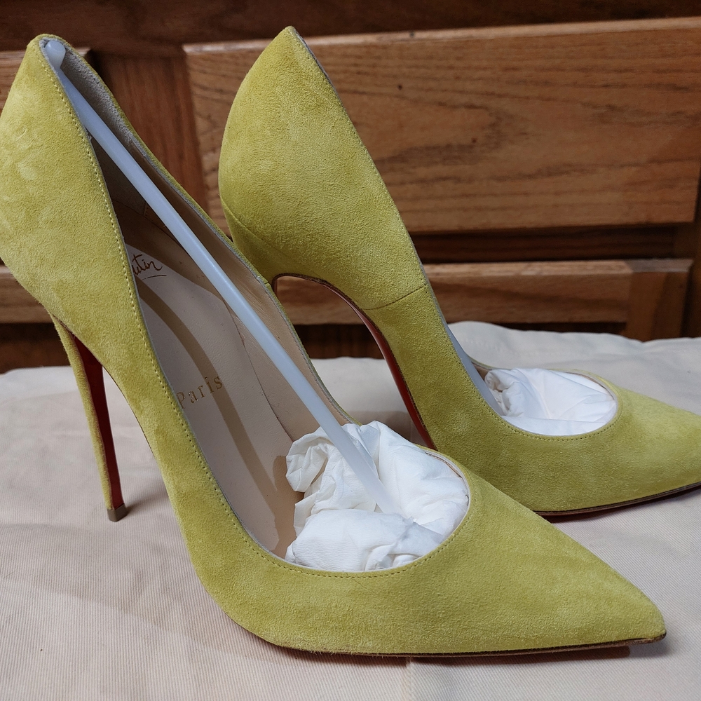 Christian Louboutin So Kate 120 Veau Velours Cubiste Size 38/7.5
